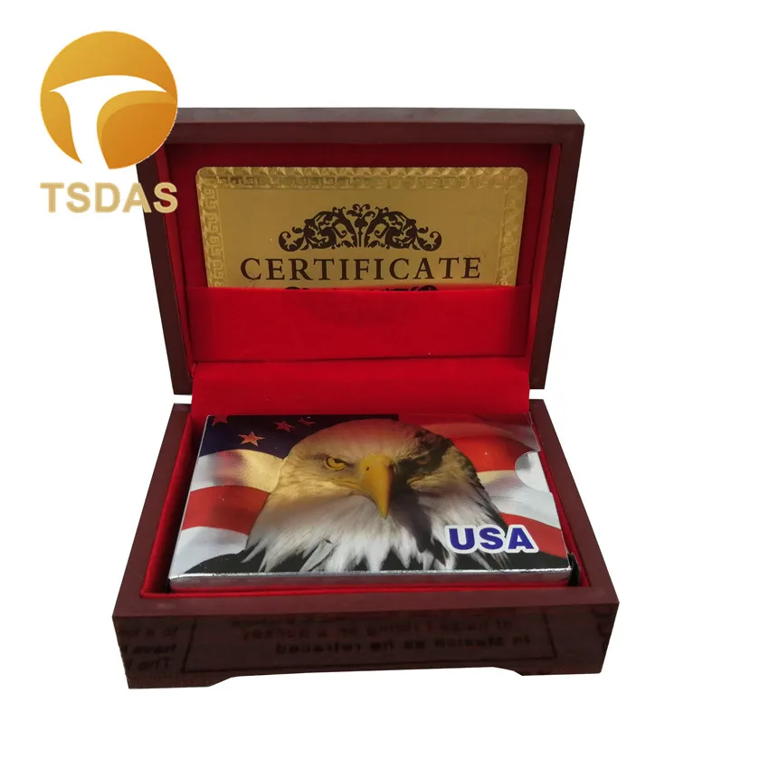 24k позолоченные цветные золотые водонепроницаемые игральные карты с рисунком