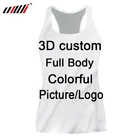 Повседневный тонкий женский жилет UJWI в западном стиле с 3D принтом на заказ, полиэстер, Прямая поставка, командная Одежда сделай сам, дышащие летние топы