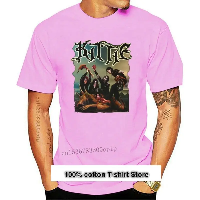 

Kittie Band-Camiseta de manga corta de algodón para hombre, camisa de S-4XL, color negro, T1273