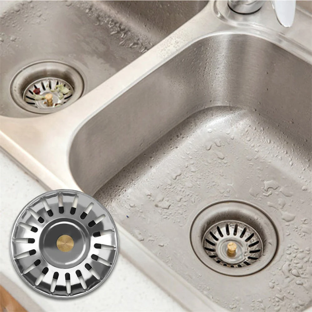 

Kitchen sink filter plug drain household stainless steel 2 small and durable