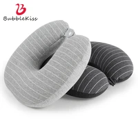 bubble kiss u shaped travel pillow particles microbeads neck home outdoor textile stock home pillow airplane cushion new 2021