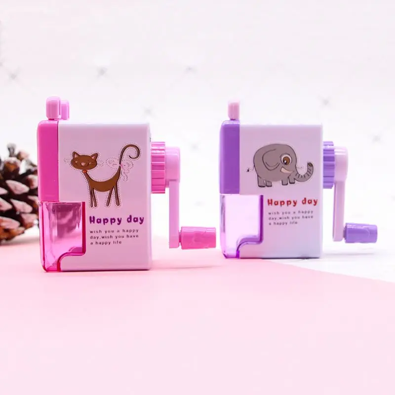 Механическая точилка для карандашей с героями мультфильмов ABS материал школьные