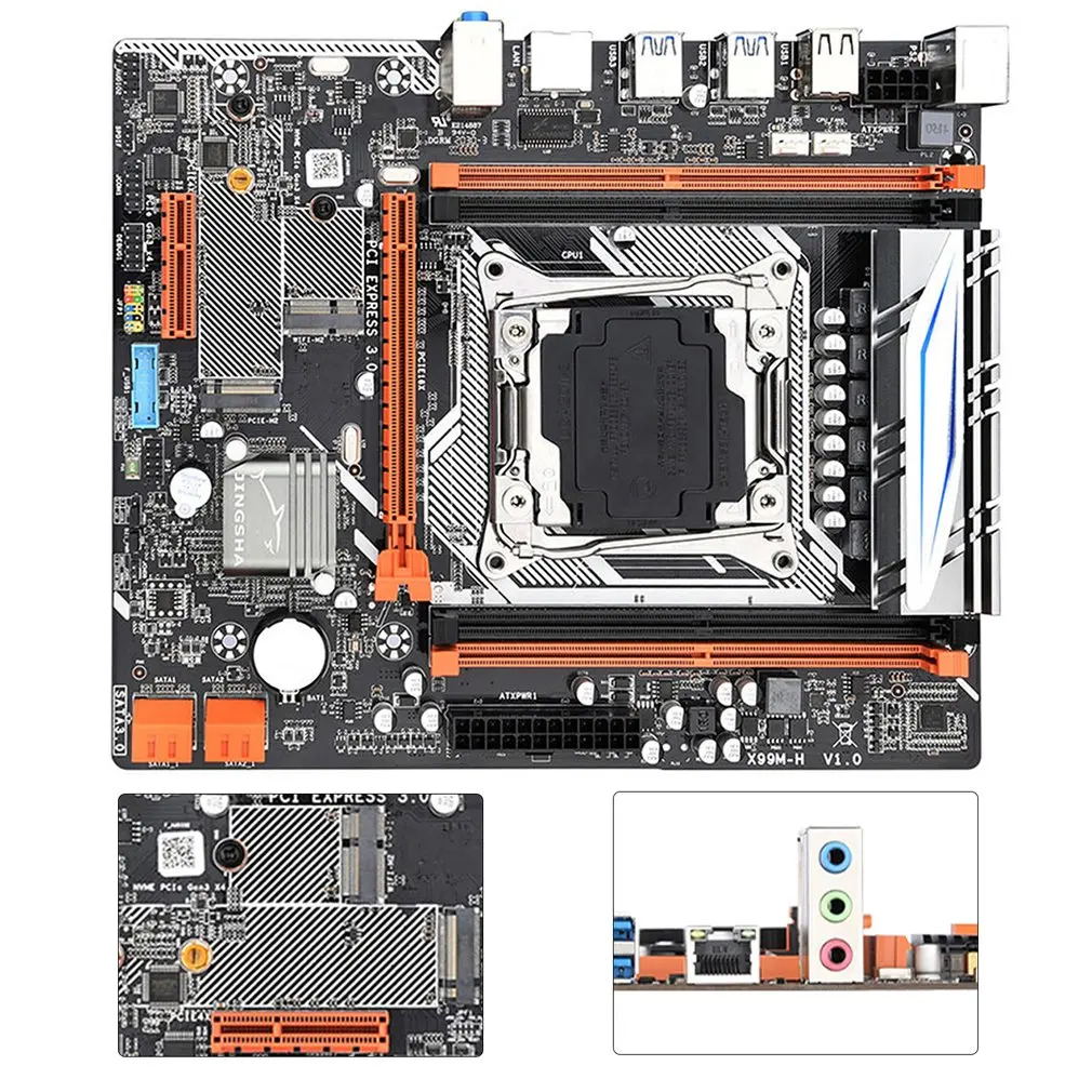 

X99M-H Moederbord LGA2011 M-ATX 4 * DDR4 Nvme M.2 Wi-Fi geugen En Xeon E5 V3/v4