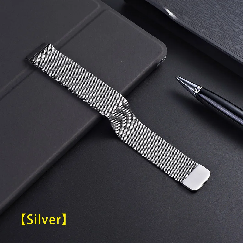 Silver UEBN 20 мм 22 мм Миланская петля сменный ремешок для HUAWEI WATCH GT 2 46 мм 42 мм ремешок HONOR Magic GT Active 2 Ремешки для наручных часов - Цвет ремешка: Silver