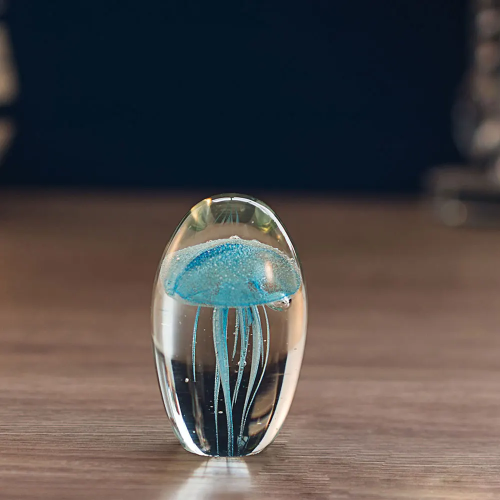 Хрустальные Фигурки медузы миниатюры пресс-папье украшение для стола подарок на