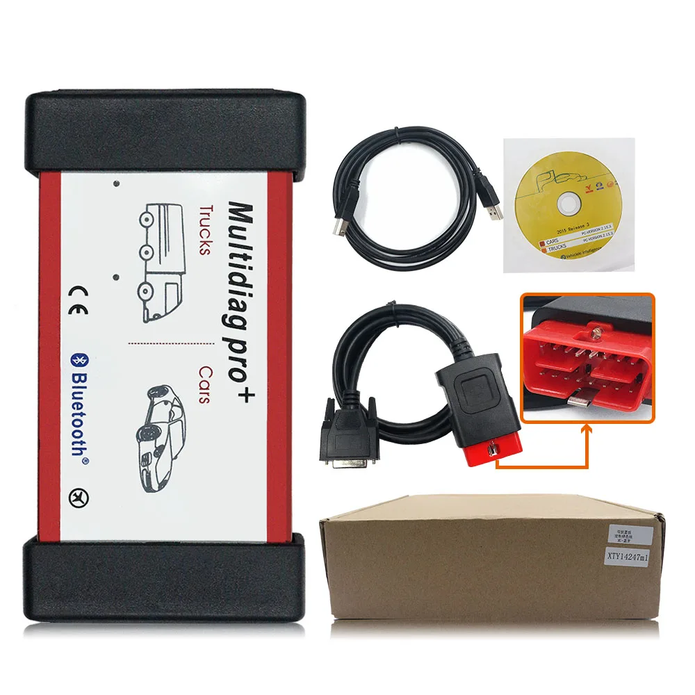 Диагностический инструмент для грузовика Multidiag OBD2 Bluetooth NEC автомобильный