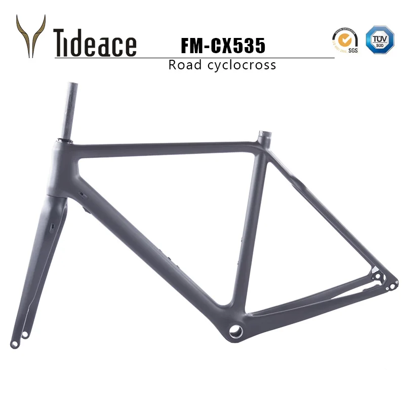 carbon gravel frameset 700*42C Aero Cyclocross Bicycle Carbon Frames flat mount disc brake thru axle 142mm