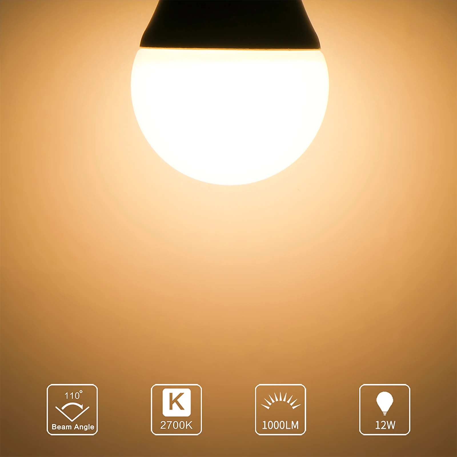 

12W E27 Ball Bulb Auto Sensor Light Dusk On Dawn Off Light IP44 Waterproof LED Night Light Use For Garden Courtyard Wall