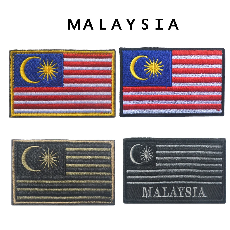 Нашивка с национальным флагом Малайзии нашивка вышивкой повязка на руку патриот