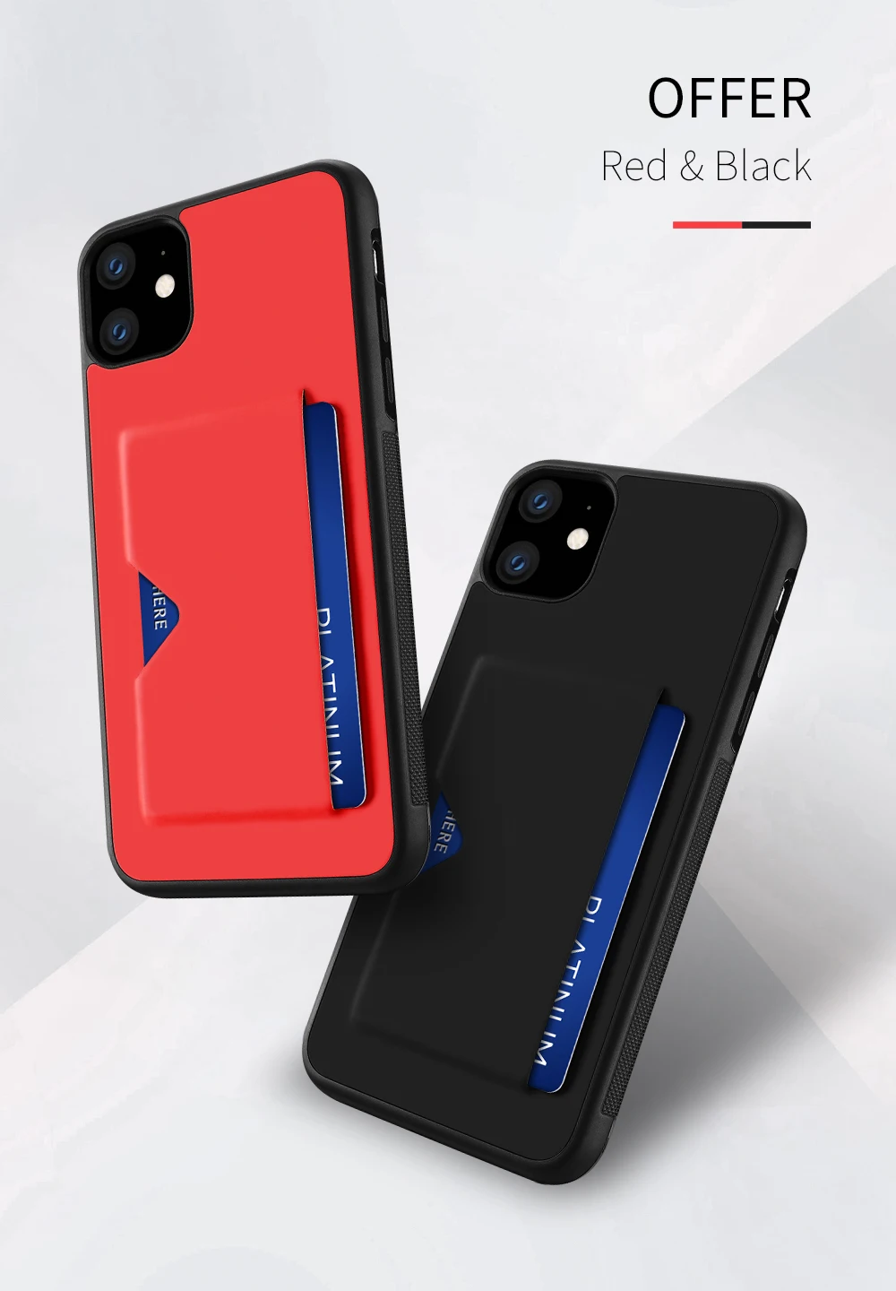 PU кожаный чехол для карты для iPhone 11 Чехол Слот для кредитных карт задняя крышка для iPhone 11 чехол 6,1 дюймов противоударные Чехлы для телефона