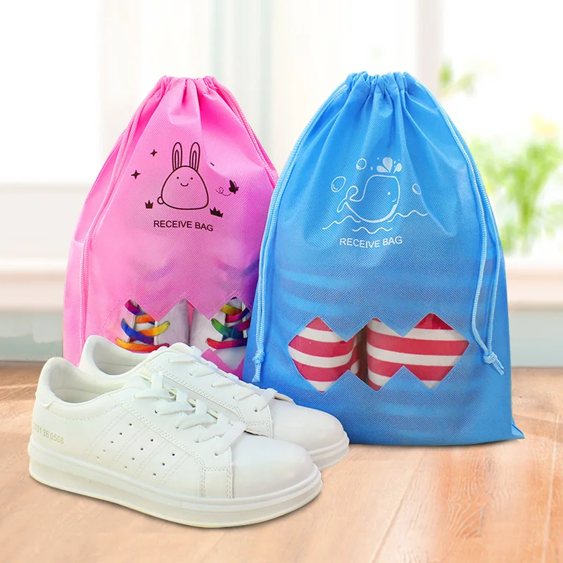 

Shoes Storage Bags Dustproof Cover Shoes Bags Drawstring Travel Pouc Bag Cover Non-Woven Laundry N9N005B107