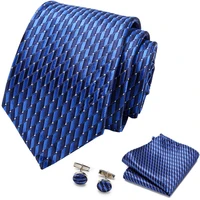 men tie navy blue red wine striped silk wedding tie for men handky cufflink gift tie set dibangu design party business fashion