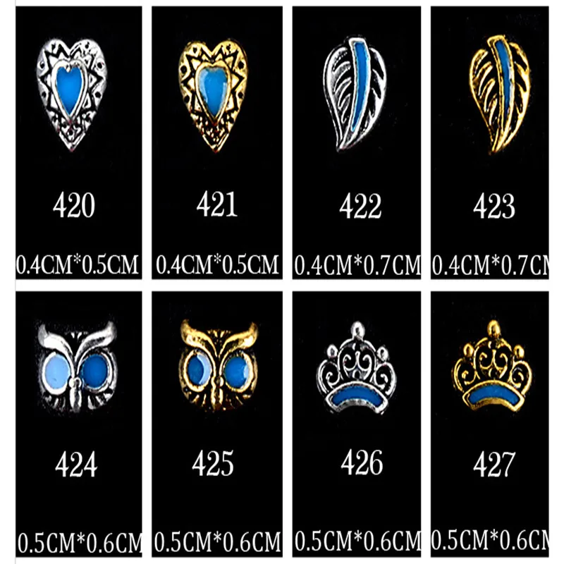 

High Quality New 3pcs/bag Retro Alloy Nail Jewelry Rhinestone DIY Nail Art Decoration Accessories