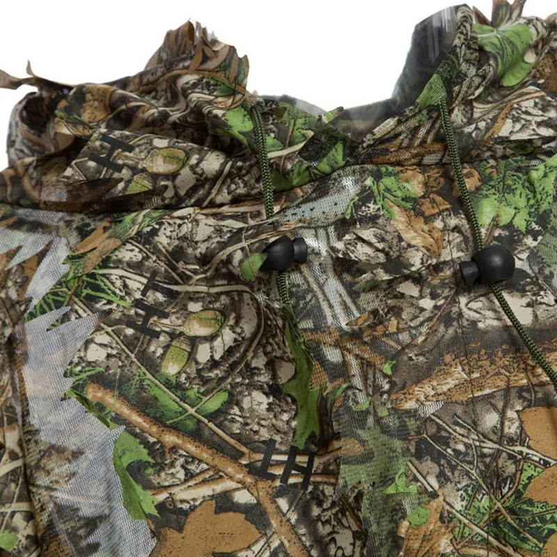 Камуфляж 3D плащ с узором из листьев Yowie Ghillie дышащий Открытый пончо Тип камуфляж