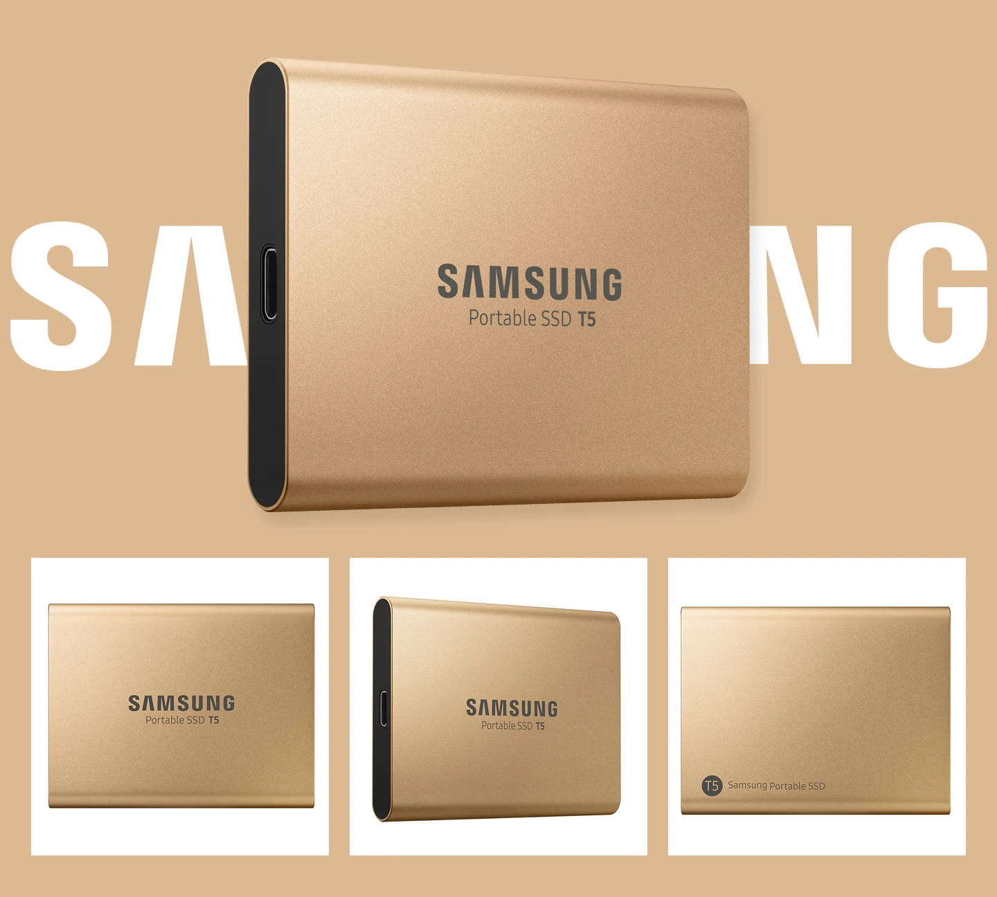 Samsung T5 портативный ssd жесткий диск 1 ТБ 2 ТБ 500 Гб 250 Внешние накопители USB 3,1 Gen2 и обратная совместимость с USB для ПК