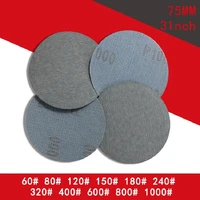 50pcs flocking dry sanding paper hook and loop 3 inch 75mm 60 1200 grit for sanding grinder power tools accessories