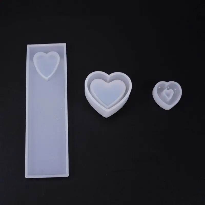 

Silicone Molds, Crystal Epoxy Resin Mold Heart Shaped Box Hollow Pendant Bookmark Casting Silicone Mould Handmade DIY Crafts Mak