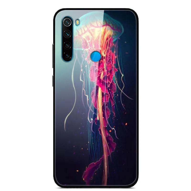53 Для Xiaomi Redmi Note 8 T чехол из закаленного стекла жесткий чехол для телефона для Xiaomi Redmi Note 8 T Задняя крышка Redmi Note8T 8 T мягкий бампер - Color: 53