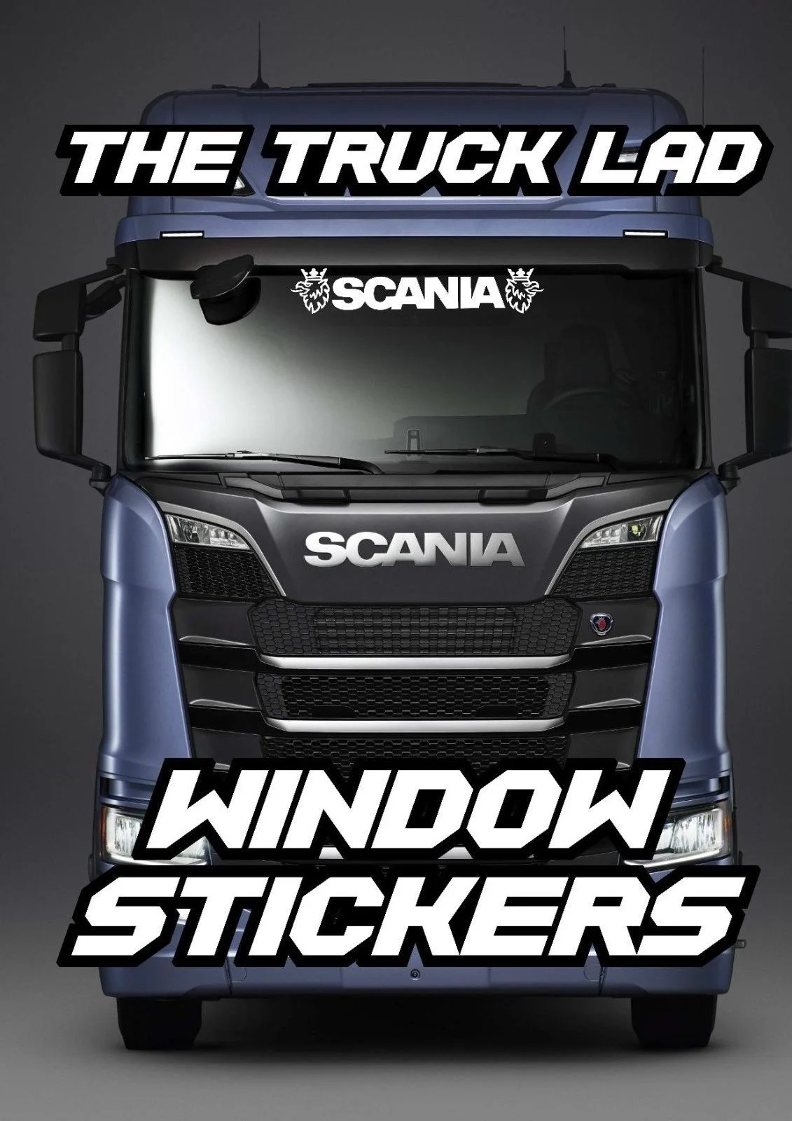 Виниловый стикер для окна SCANIA GRIFFIN X1 VABIS V8 TOPLINE|Наклейки на автомобиль| |