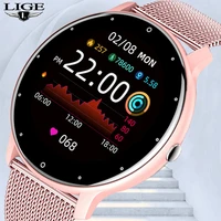 lige 2021 new women smart watch men real time activity tracker heart rate monitor sports ladies smart watch men for android ios
