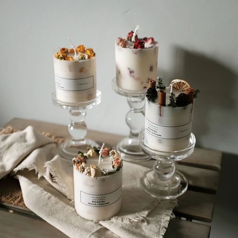 Стеклянный подсвечник для свечей домашнего стола гостиной украшения свадебной
