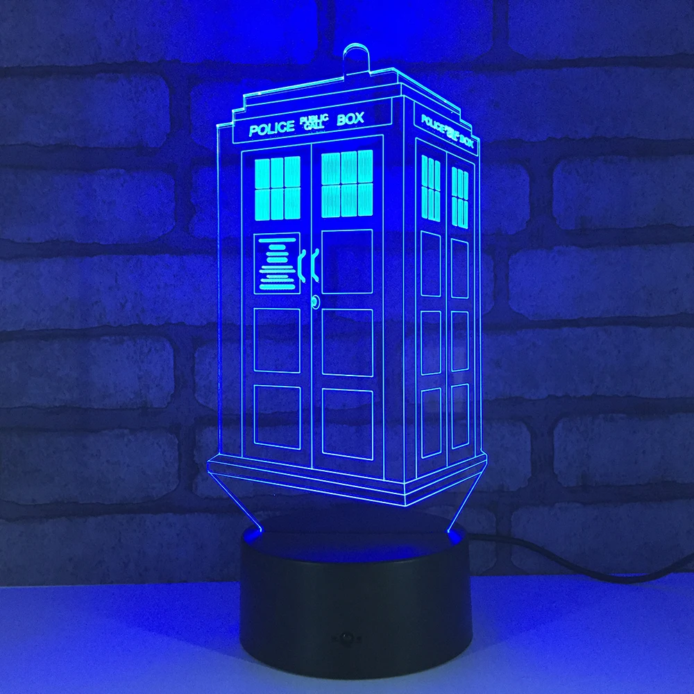 Доктор Кто светодиодный RGB Ночной светильник 7 цветов Change настольная лампа