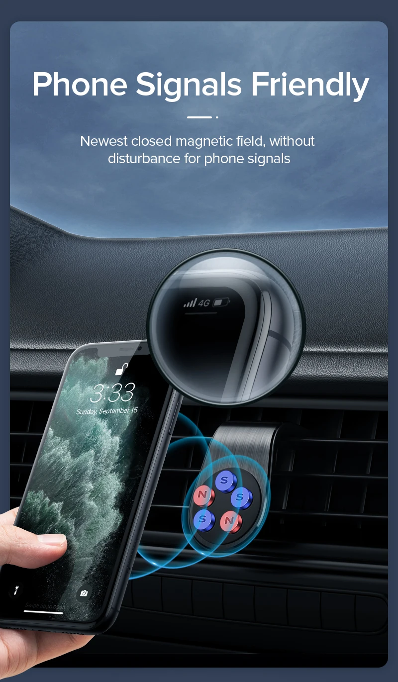 Автомобильный магнитный держатель для телефона IXUR подставка смартфона с