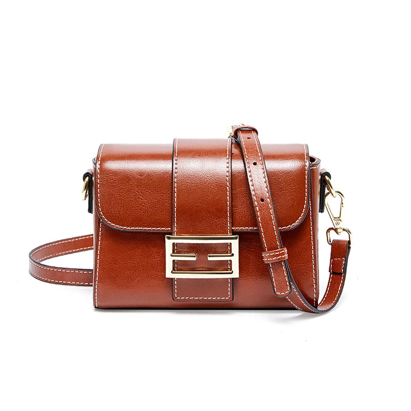 Маленькие дамские сумки через плечо из натуральной кожи повседневные