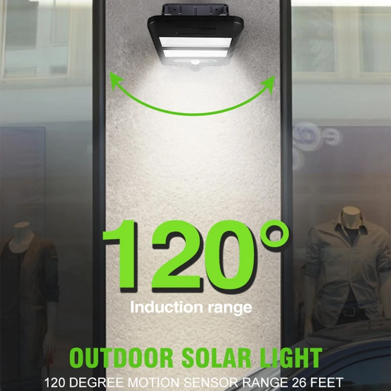 36 COB Светодиодный уличный фонарь на солнечной батарее PIR датчик движения