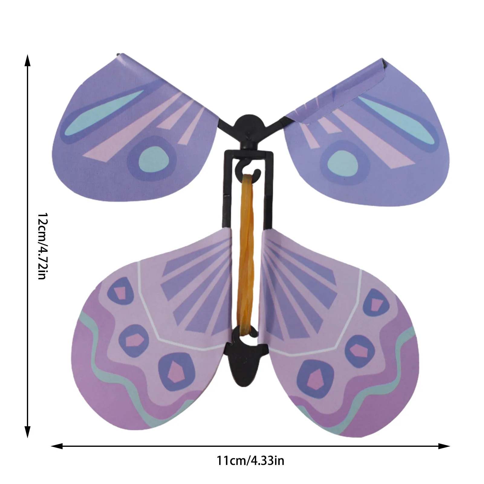 

Magic Flying Butterfly Rubber Band Powered Wind Up Butterfly Toy For Children DIY Room Wall Decor (3pcs Random Color)