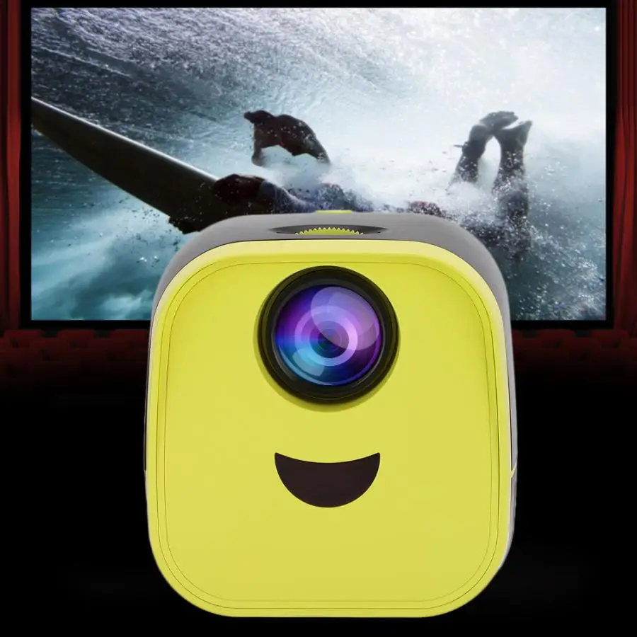 Портативный светодиодный проектор 1000 люмен 1080P Высокое разрешение 1000:1