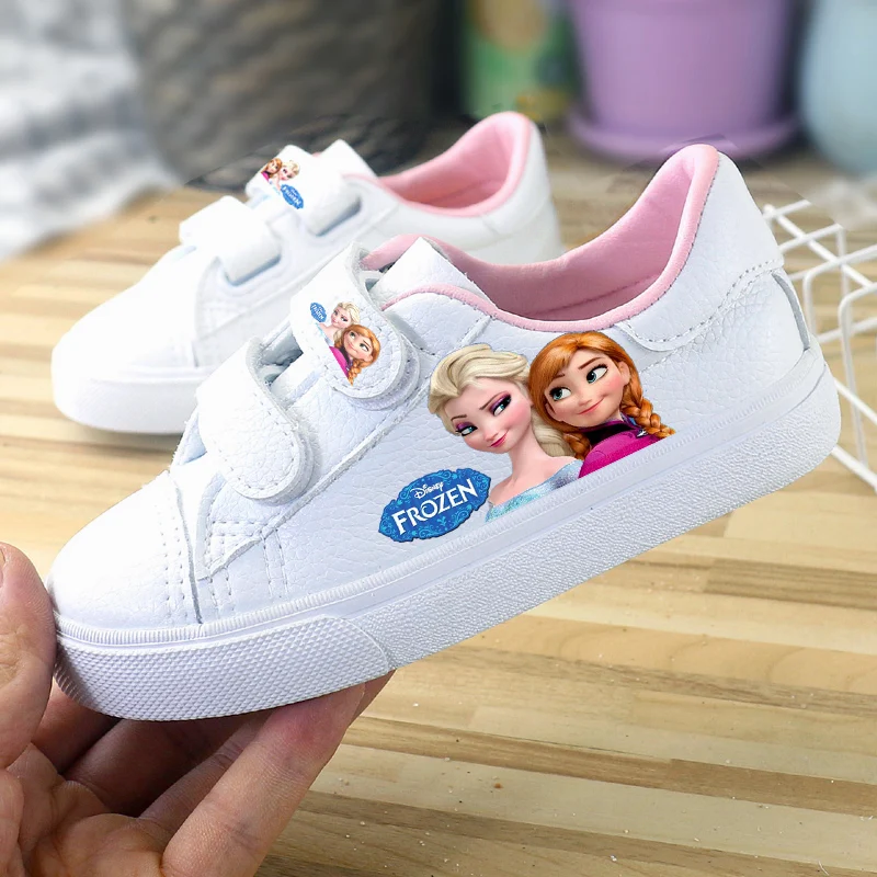 Детская обувь Disney низкие кроссовки из искусственной кожи студенческие корейские