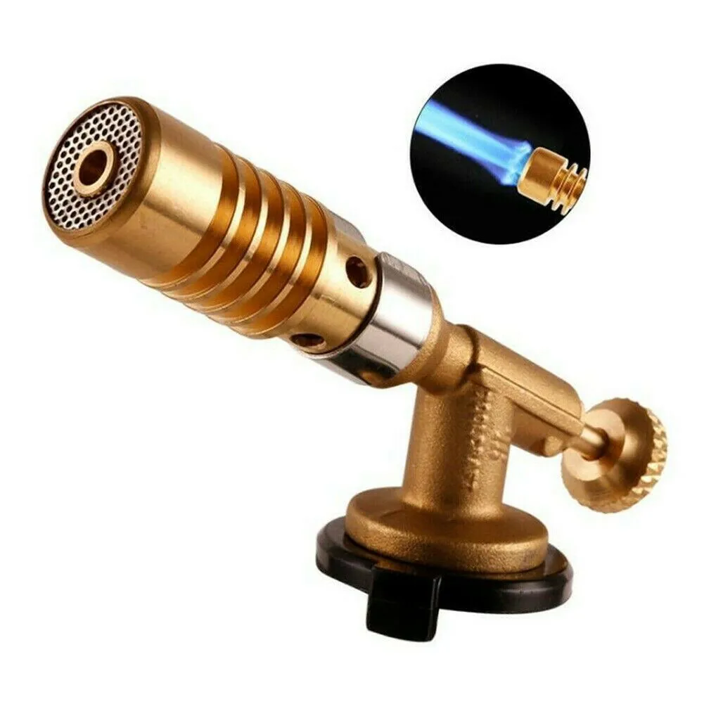 

Ame Gas Torch BBQ FlBlowtorch Lighter Butane Burner Heating Welding Outdoor Cooking Fast Ignition Adjustable Flame Flashlight