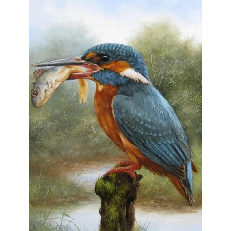

5D DIY Diamond Painting Kingfisher Crystal Diamond Painting Cross Stitch Square Diamond Round Diamond Home Decoration