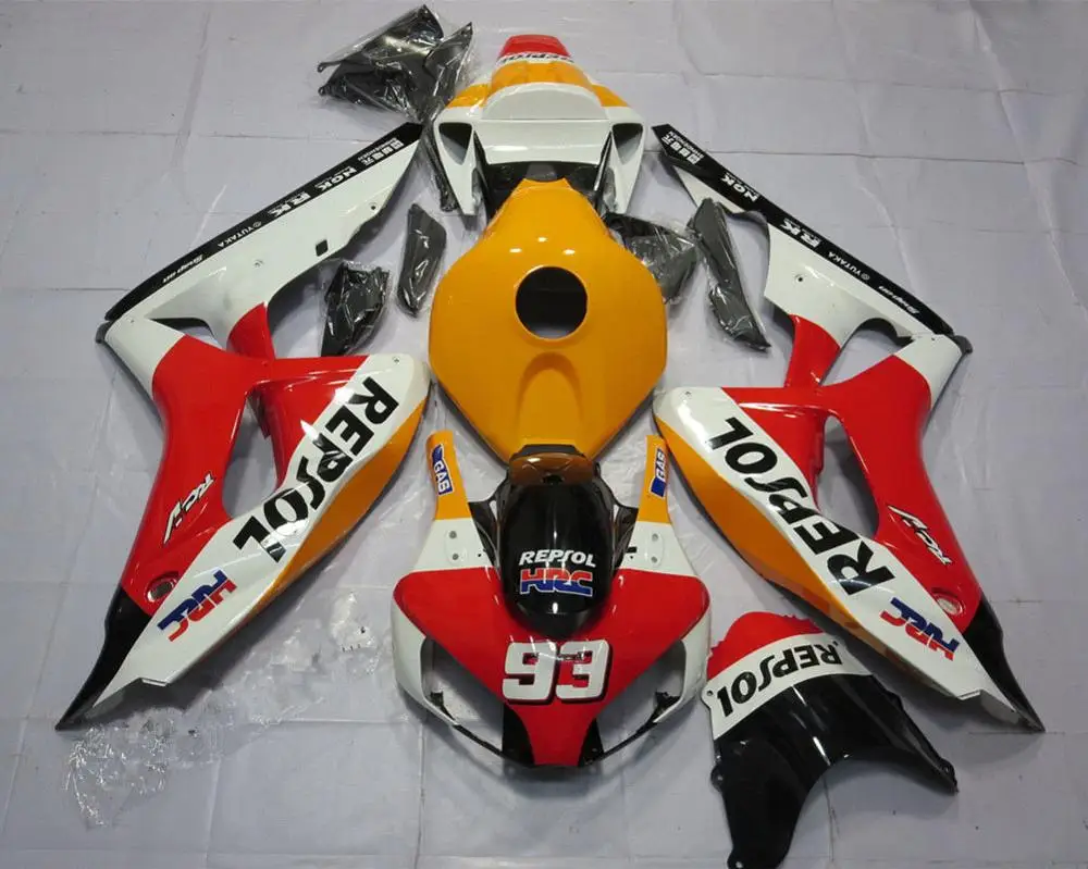 Multicolor ZXMT обтекатель с комплектом кузова Подходит для Honda CBR1000RR 2006 2007 06 07 ABS литья под давлением многоцветный синий желтый красный белый черный - Цвет: Multicolor