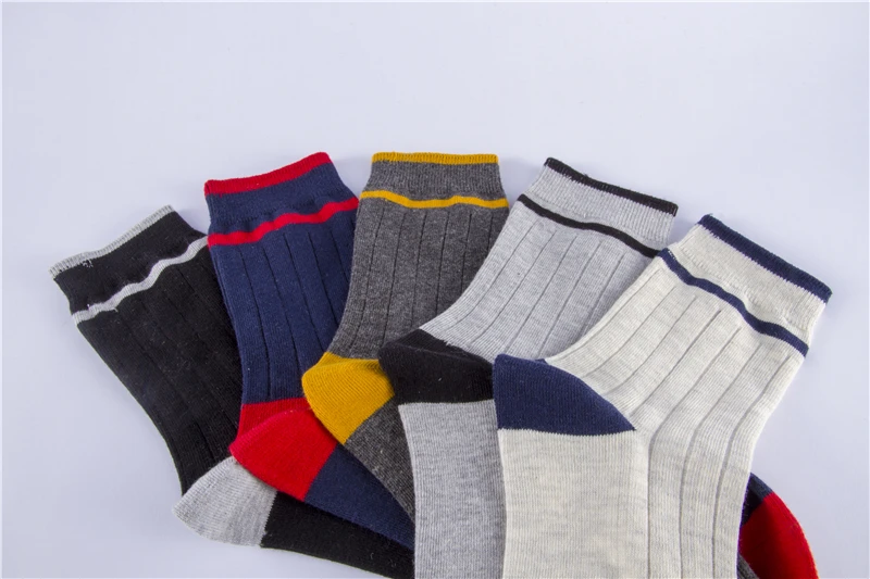 2020 высокое качество подлинный бренд 5 пар/лот мужские носки хлопковые полосатые