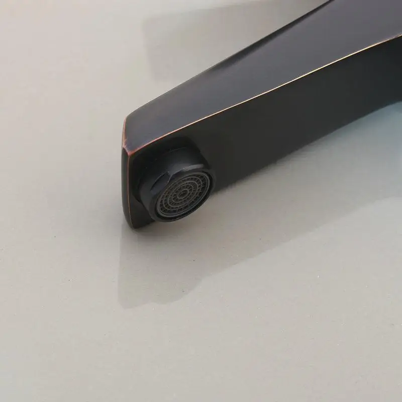 Новый черный ORB Твердый латунный кран для ванной комнаты с креплением на палубе