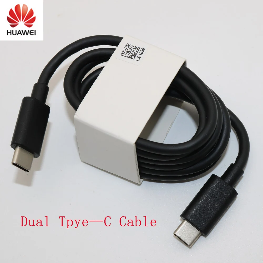 Оригинальное быстрое зарядное устройство Huawei 5V3A адаптер и двойной USB кабель type C