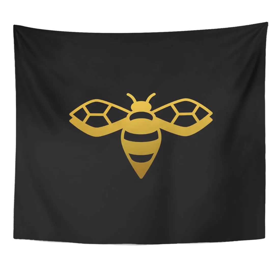 

Шестиугольник Золотая Пчела на черном символе королева абстрактная красота улей гобелен домашний Декор настенный для гостиной спальни