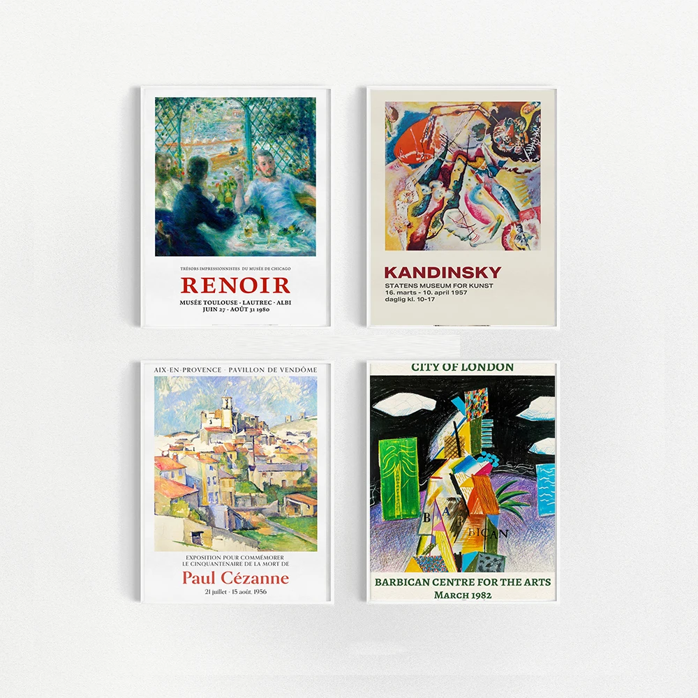 

David Hockney Multicolored Wall London Art Canvas Painting Barbican Picture Celeste Posters and Prints Gallery Kids Home Decor