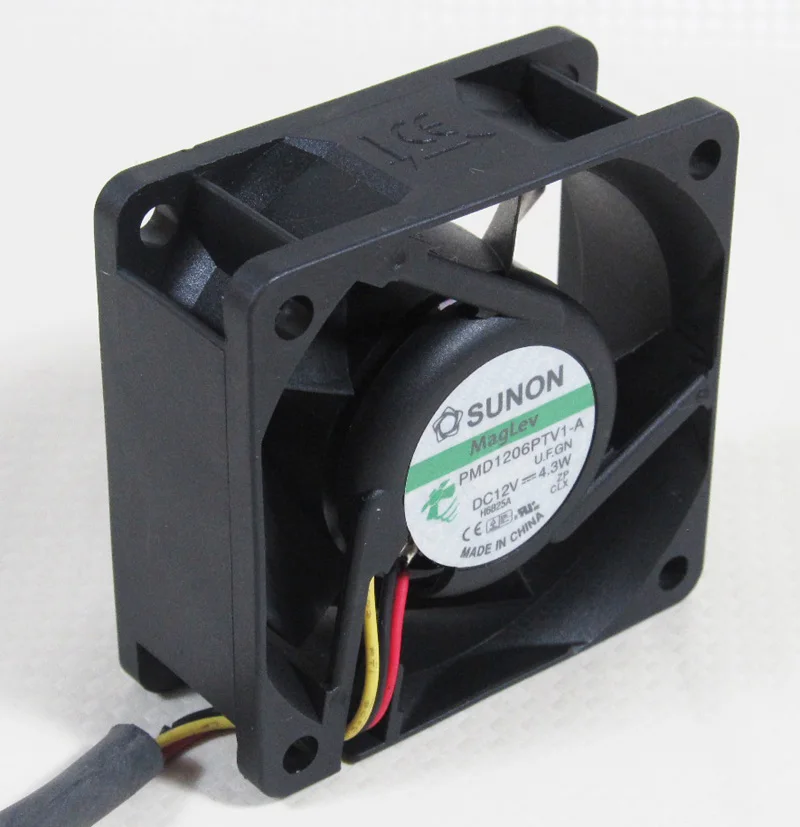

1pc SUNON PMD1206PTV1-A 60x60x25mm 6025 DC Fan 12V 4.3W 5 pin Connector 3 wires