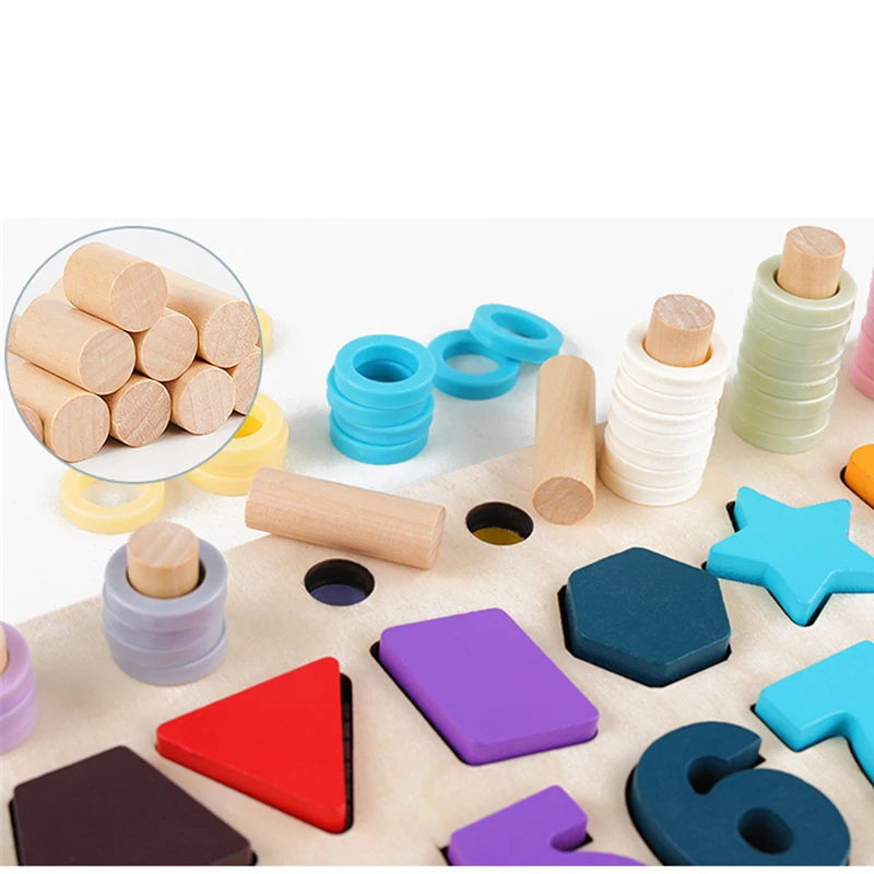 Montessori Educational Toys For Children Kindergarten Mouse Thread Cheese Plaything Teaching Aids Math Montessori Wooden Toys