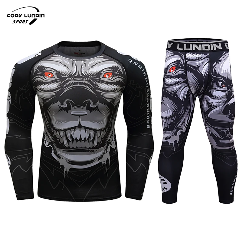 Мужской костюм Jiu Jitsu с 3D принтом мужской спортивный уличная спортивная одежда