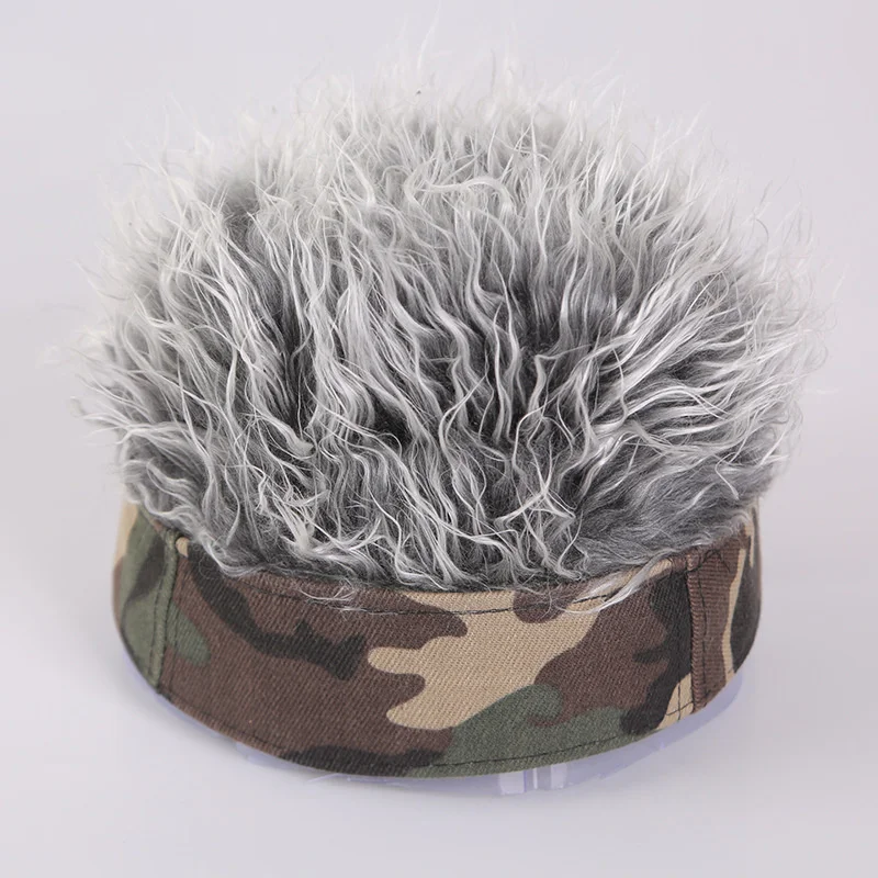 

Daily Hat Handsome Simulation Wig Short Hair Hat Retro Hip Hop Spoof Beanie Melon Skin Rogue Wig Hat