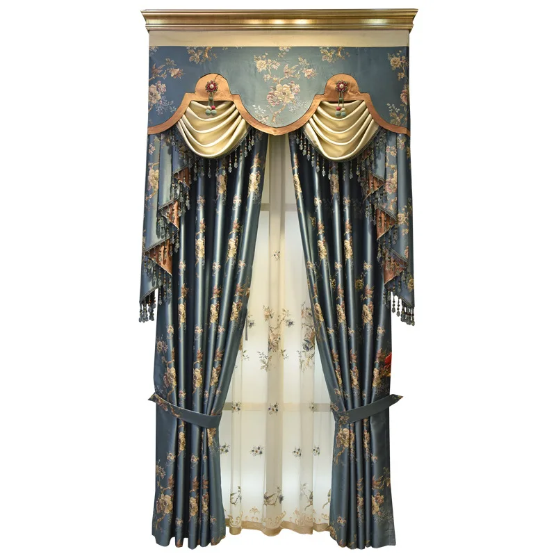 

Modern and Simple European Style High-precision Jacquard Relief Technology Shading Curtains for Living Room for Bedroom