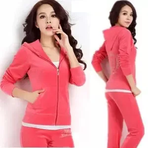 Watermelon red Осень, Женский комплект из 2 предметов, женские толстовки, спортивный костюм и штаны, бархатные тканевые спортивные костюмы, велюровые тонкие спортивные костюмы красного цвета - Цвет: Watermelon red