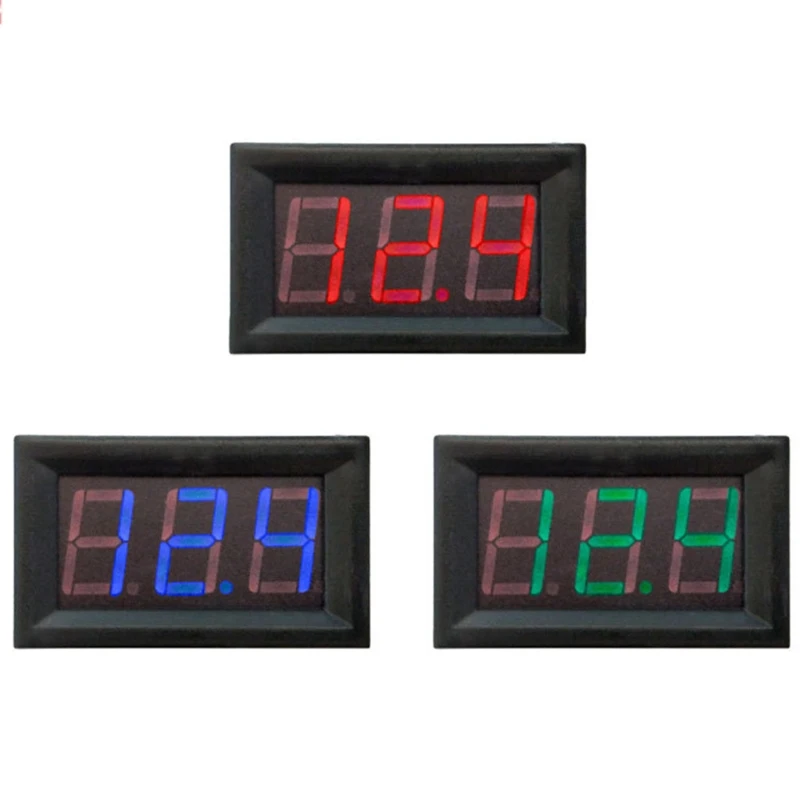 

0.56-Inch 3 Wire Digital LED Voltmeter Accurate Gauge Voltage Meter Panel DC 0-100V Fitting for Electromobile Motorcycle