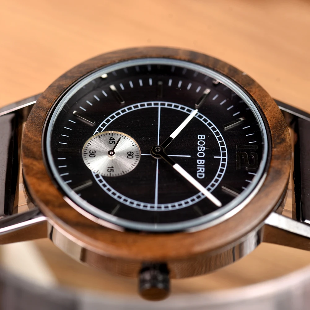 BOBO BIRD женские часы reloj mujer деревянные женские часы кварцевые zegarek damski деревянные с металлом в подарочной коробке