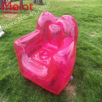 home transparent single air sofa inflatable lounger fashionable outdoor furniture taking portable for outdoor or swimming
