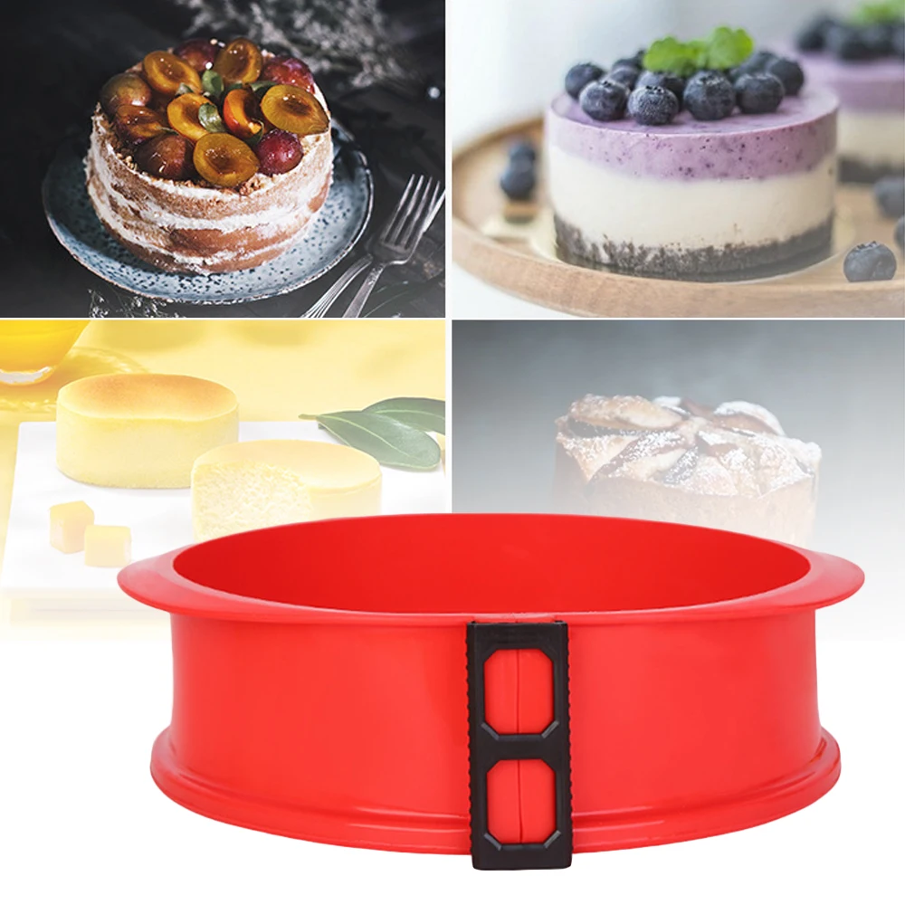 

Reusable Mousse Ring Round & Square Cake Mold Silicone Cake Baking Mould Pastry Dessert Accessories Cake Decorating Kitchen Tool